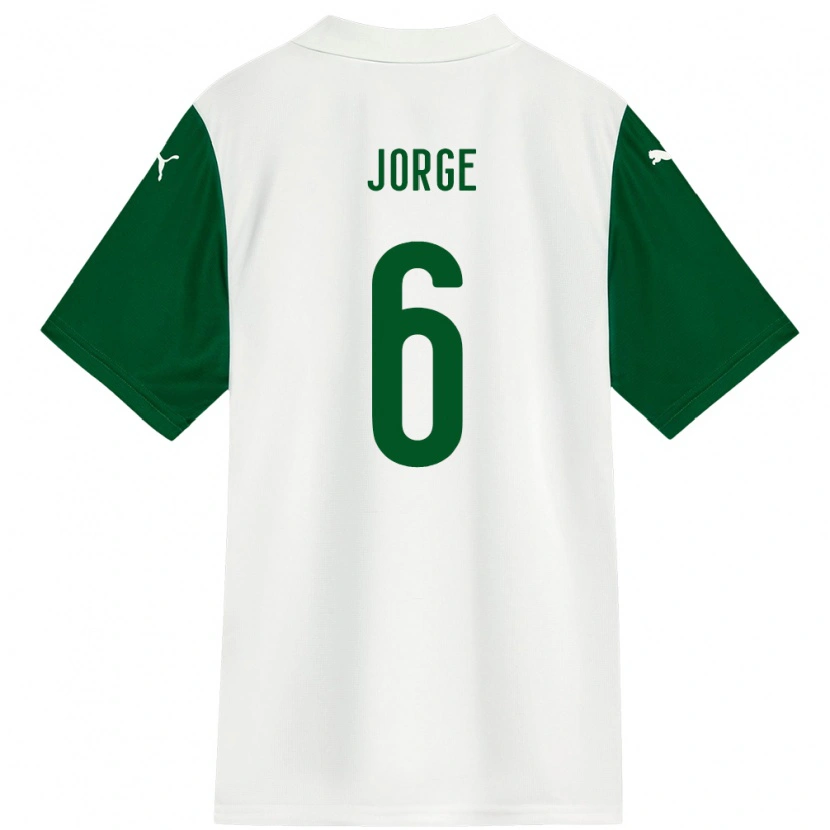 Danxen Men Jorge #6 White Green Away Jersey 2025/26 T-Shirt