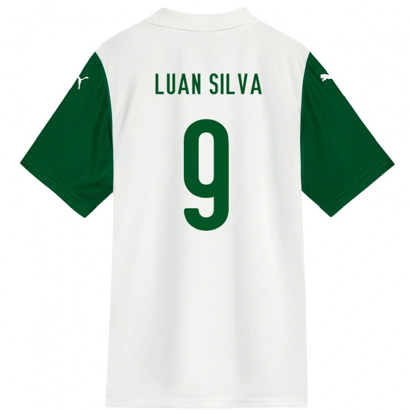 Danxen Men Luan Silva #9 White Green Away Jersey 2025/26 T-Shirt