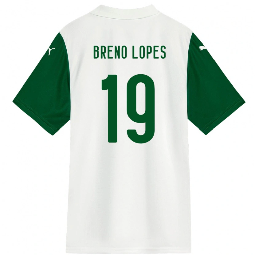 Danxen Men Breno Lopes #19 White Green Away Jersey 2025/26 T-Shirt