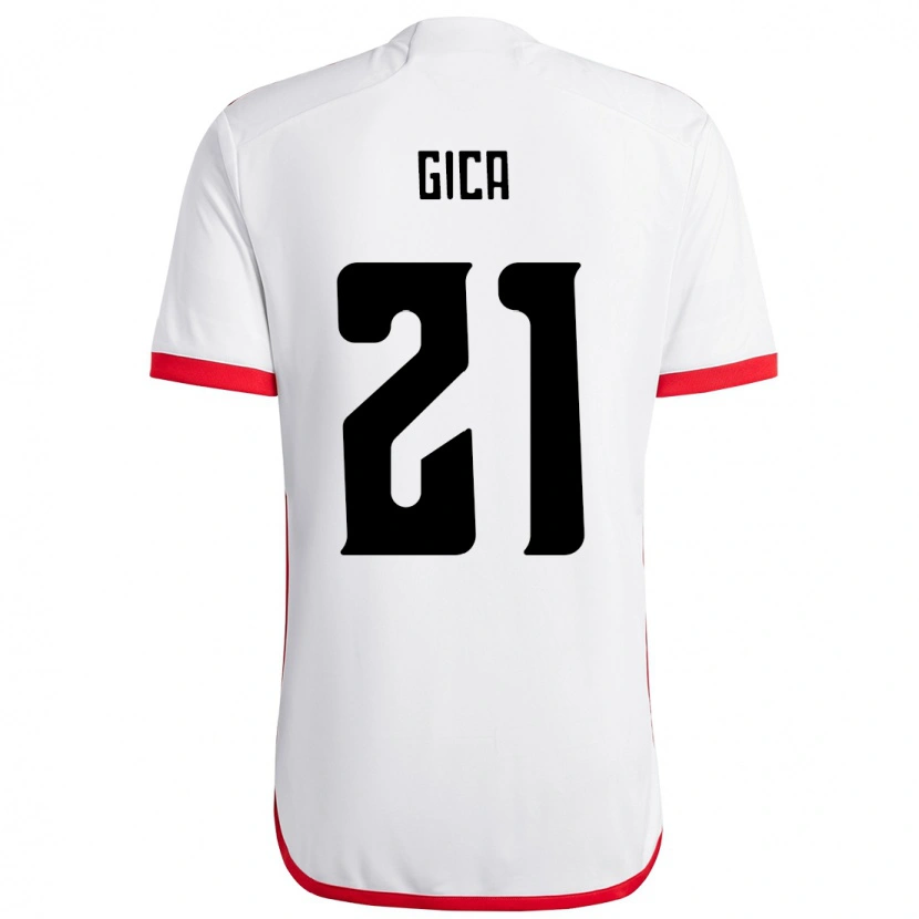 Danxen Men Gica #21 White Red Away Jersey 2025/26 T-Shirt