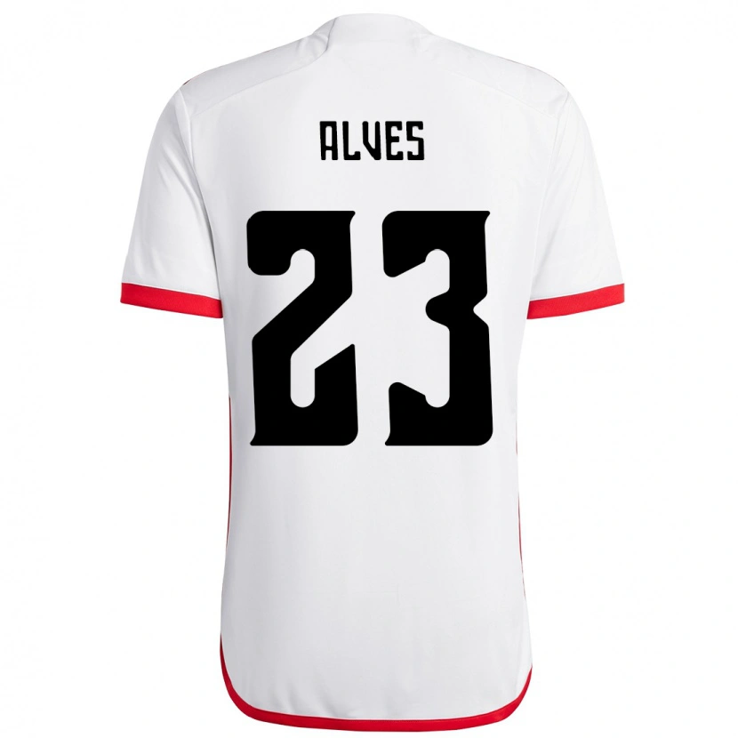 Danxen Men Karol Alves #23 White Red Away Jersey 2025/26 T-Shirt