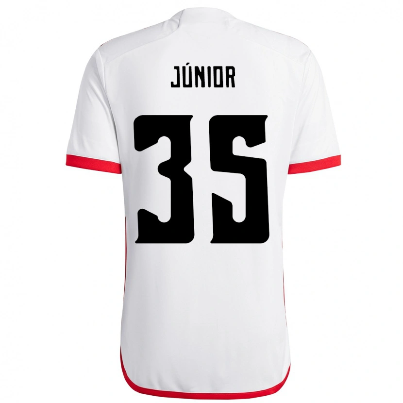 Danxen Men Kaylaine Júnior #35 White Red Away Jersey 2025/26 T-Shirt