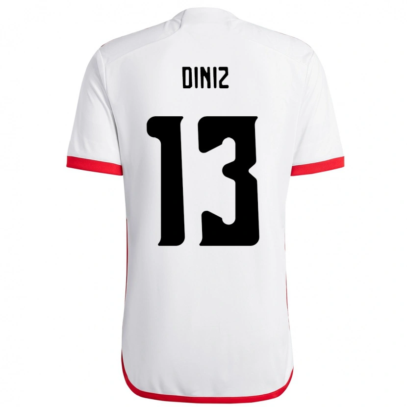 Danxen Men Renata Diniz #13 White Red Away Jersey 2025/26 T-Shirt