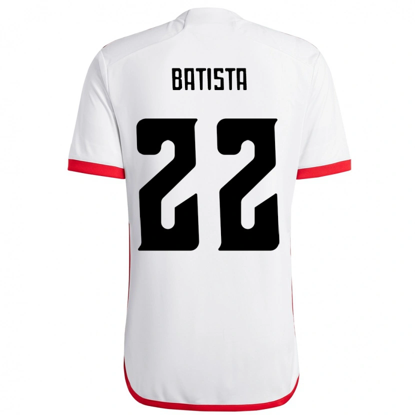 Danxen Men Gabriel Batista #22 White Red Away Jersey 2025/26 T-Shirt