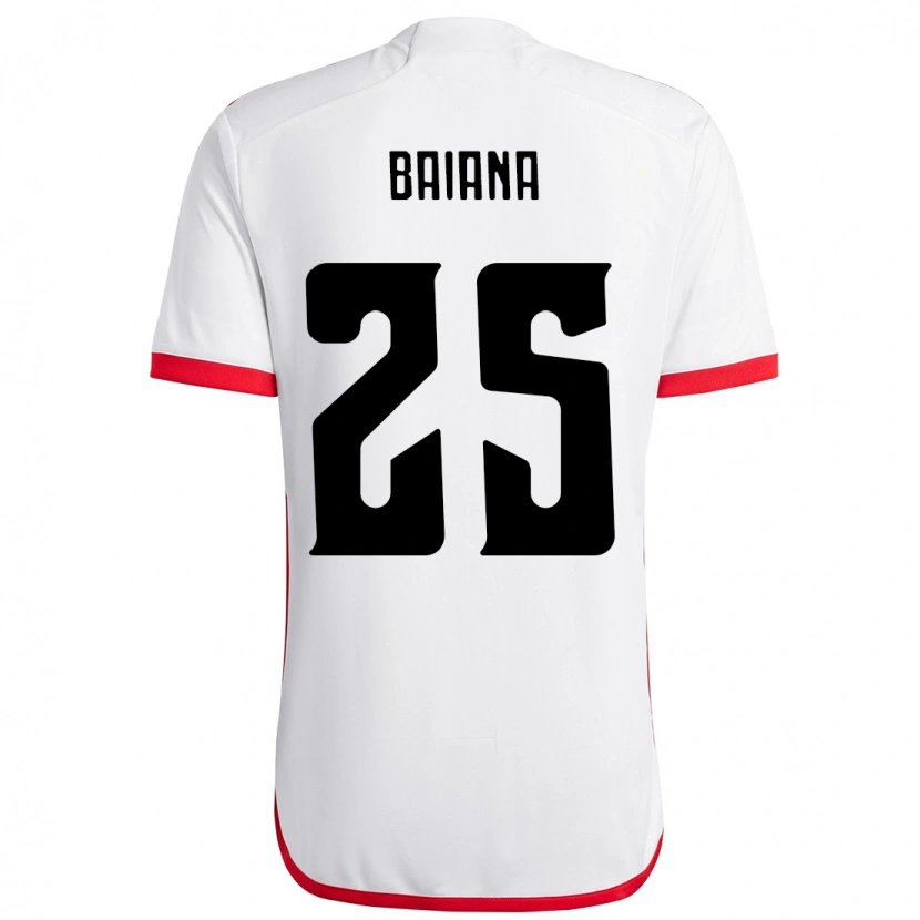 Danxen Men Larissa Baiana #25 White Red Away Jersey 2025/26 T-Shirt