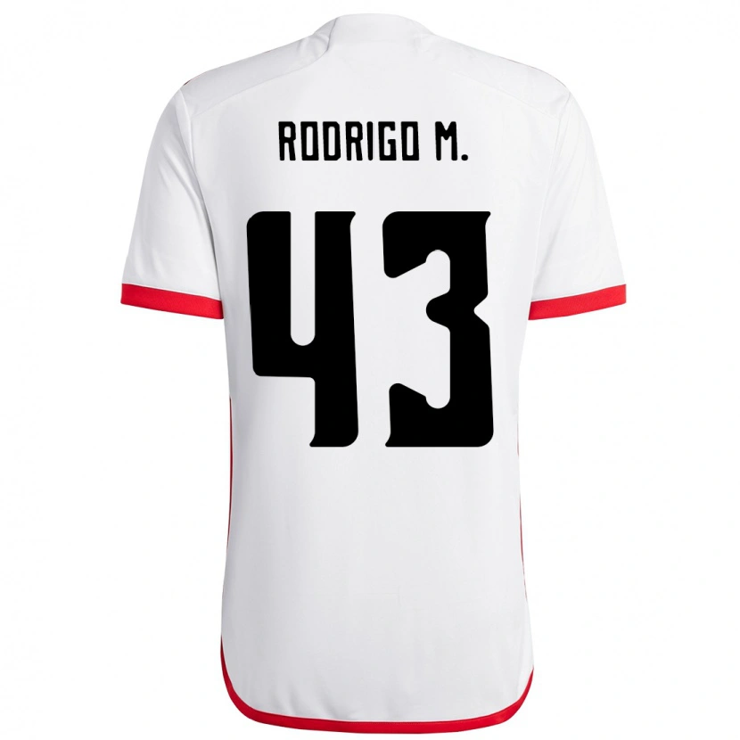 Danxen Men Rodrigo Muniz #43 White Red Away Jersey 2025/26 T-Shirt