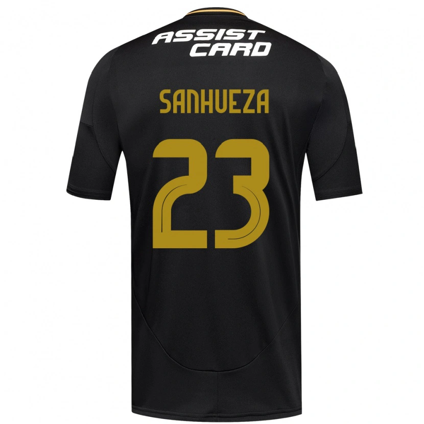 Danxen Men Nicol Sanhueza #23 Black White Away Jersey 2025/26 T-Shirt