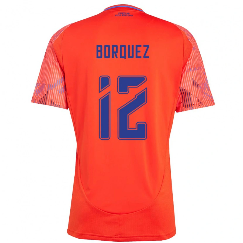 Danxen Men Gabriela Bórquez #12 Orange Red Away Jersey 2025/26 T-Shirt