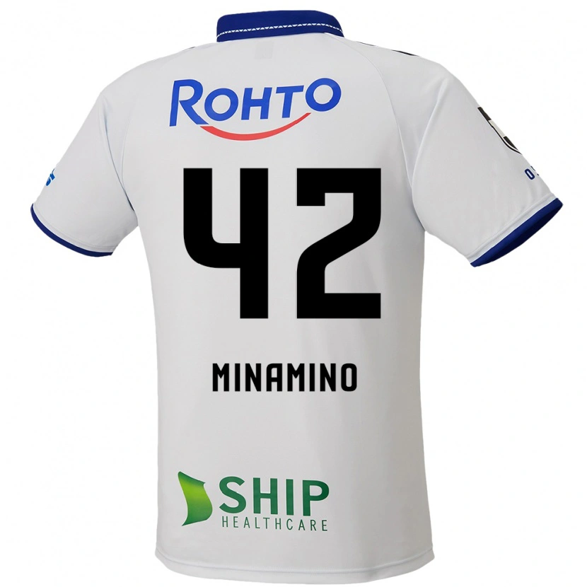 Danxen Men Harumi Minamino #42 White Blue Black Away Jersey 2025/26 T-Shirt