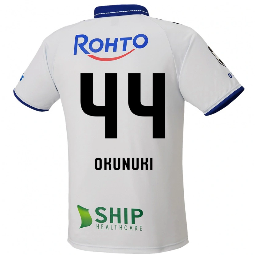 Danxen Men Kanji Okunuki #44 White Blue Black Away Jersey 2025/26 T-Shirt