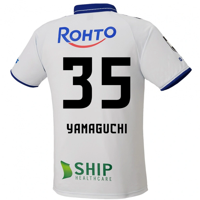 Danxen Men Tatsuya Yamaguchi #35 White Blue Black Away Jersey 2025/26 T-Shirt