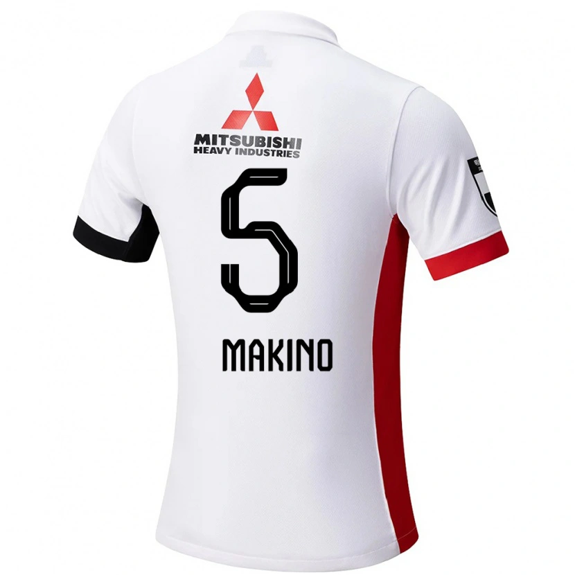 Danxen Men Tomoaki Makino #5 White Black Away Jersey 2025/26 T-Shirt