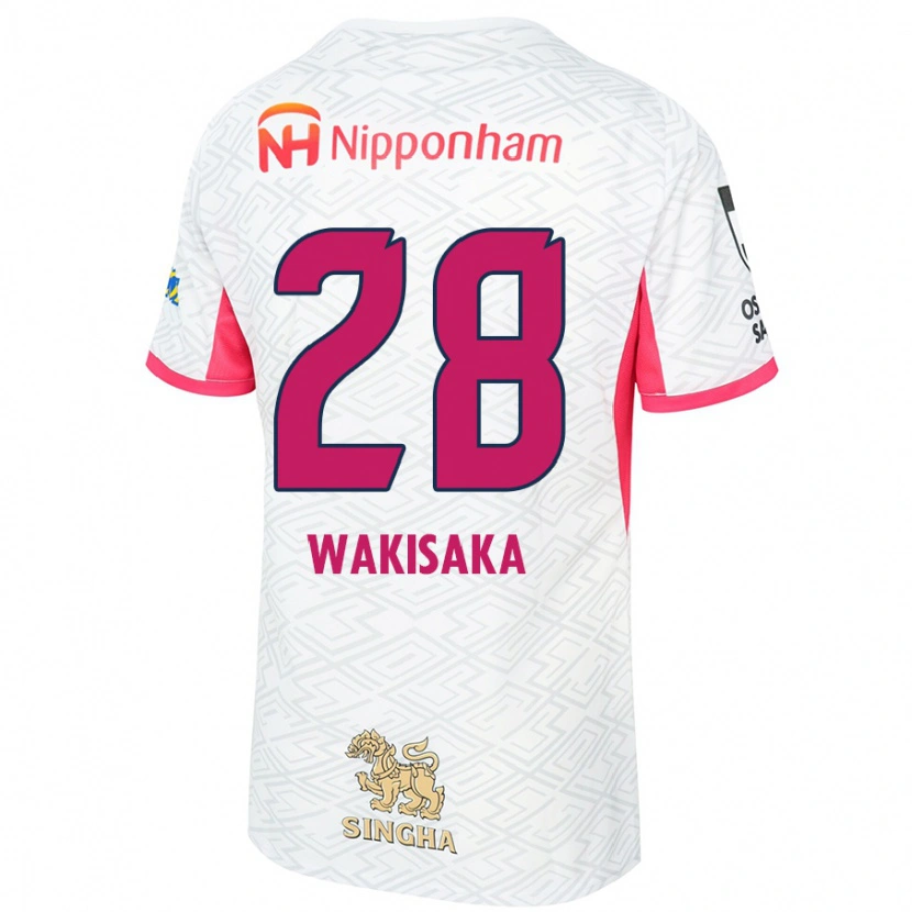 Danxen Men Reina Wakisaka #28 White Sakura Pink Away Jersey 2025/26 T-Shirt