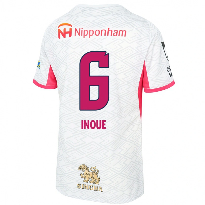 Danxen Men Hina Inoue #6 White Sakura Pink Away Jersey 2025/26 T-Shirt