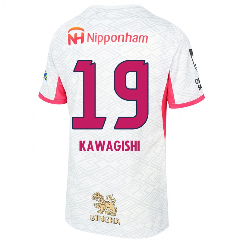 Danxen Men Emika Kawagishi #19 White Sakura Pink Away Jersey 2025/26 T-Shirt