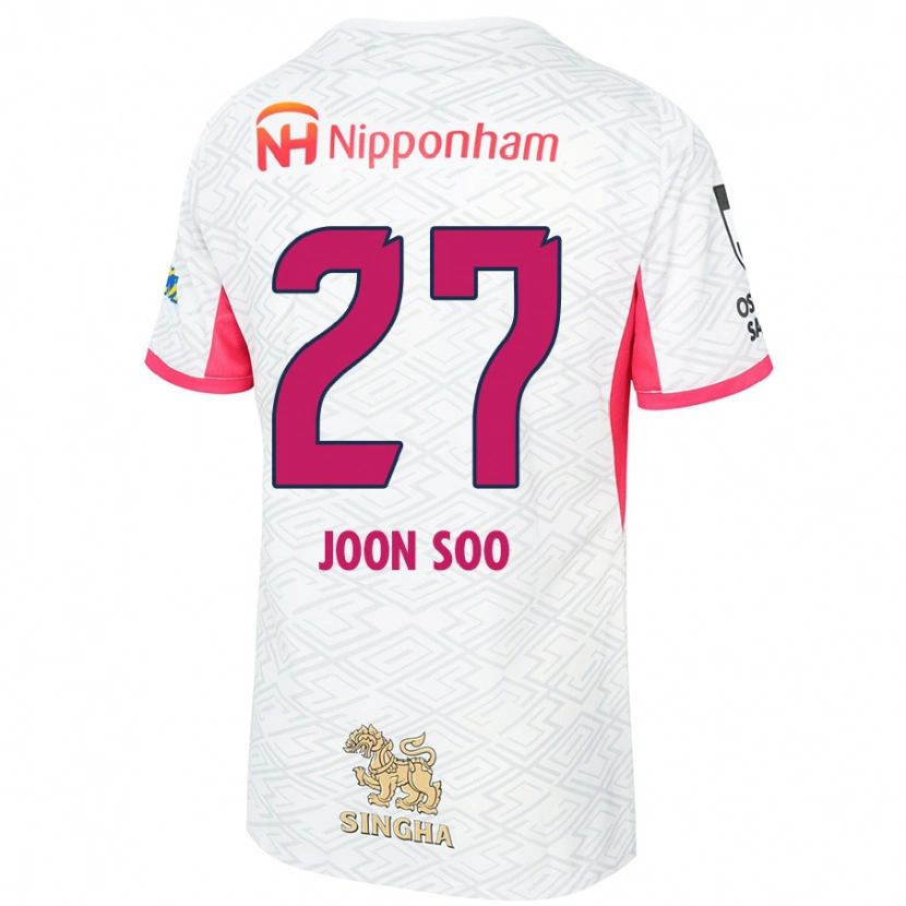 Danxen Men Ahn Joon-Soo #27 White Sakura Pink Away Jersey 2025/26 T-Shirt