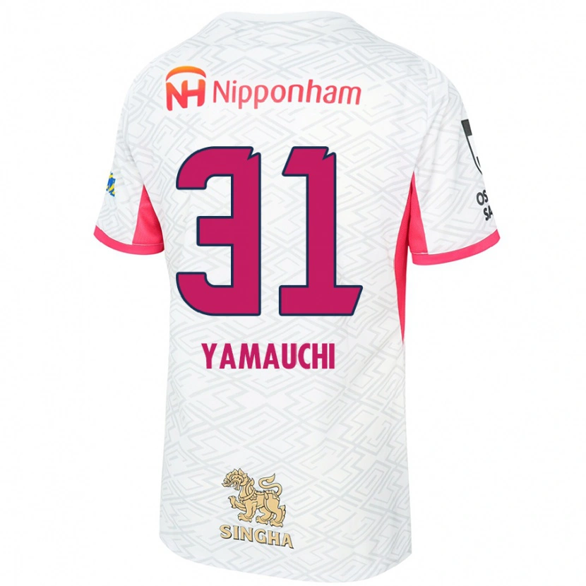 Danxen Men Hirofumi Yamauchi #31 White Sakura Pink Away Jersey 2025/26 T-Shirt