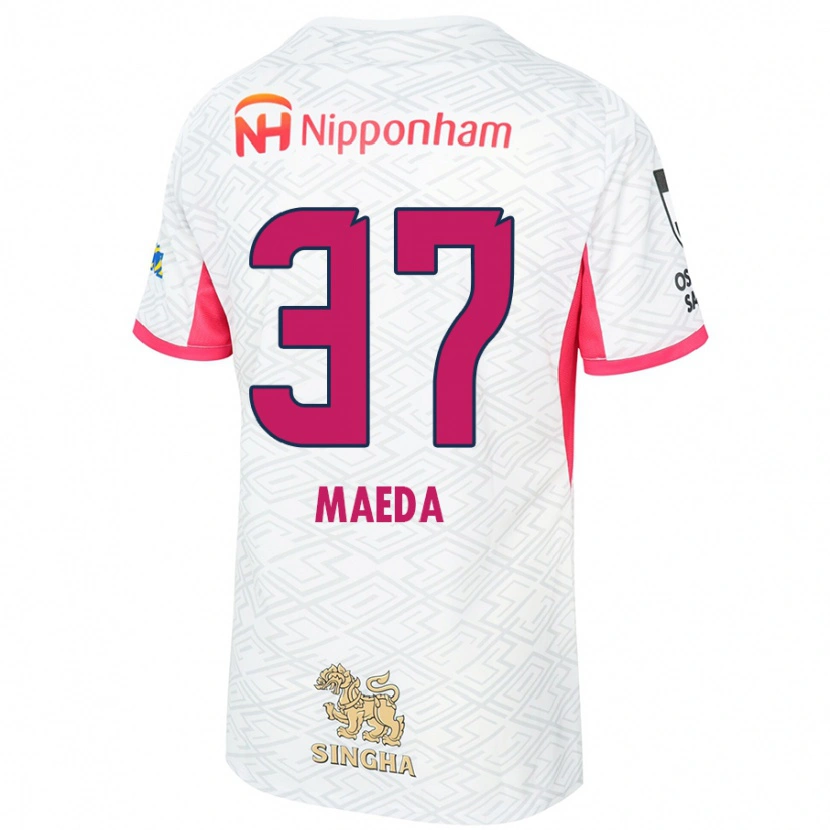 Danxen Men Ryudai Maeda #37 White Sakura Pink Away Jersey 2025/26 T-Shirt