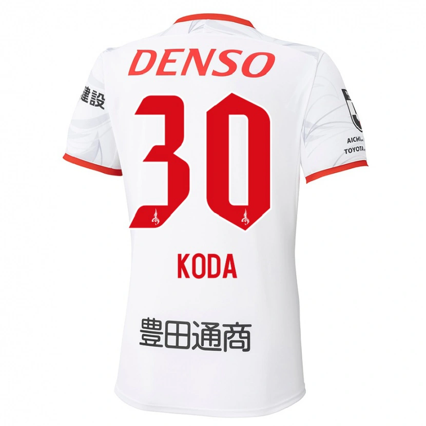 Danxen Men Hidemasa Koda #30 White Red Away Jersey 2025/26 T-Shirt