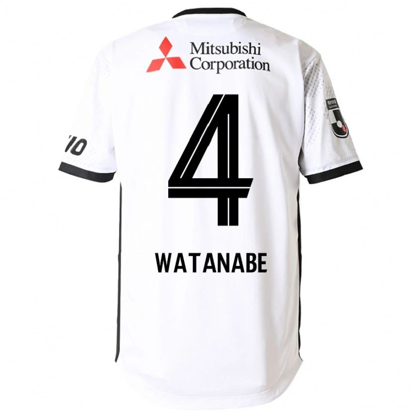 Danxen Men Tsuyoshi Watanabe #4 White Black Away Jersey 2025/26 T-Shirt