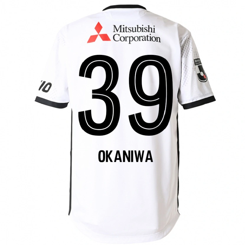 Danxen Men Shuto Okaniwa #39 White Black Away Jersey 2025/26 T-Shirt