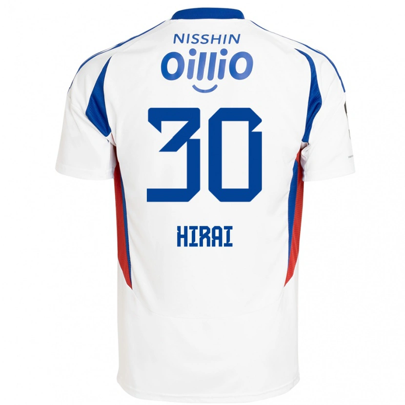 Danxen Men Shunsuke Hirai #30 White Royal Blue Away Jersey 2025/26 T-Shirt