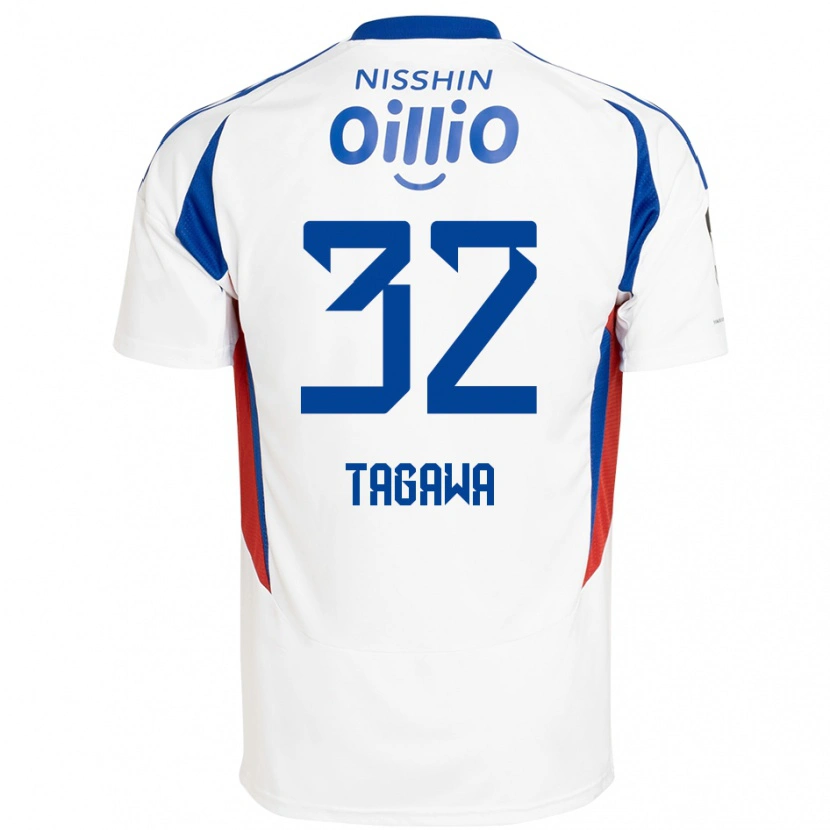 Danxen Men Tomoki Tagawa #32 White Royal Blue Away Jersey 2025/26 T-Shirt