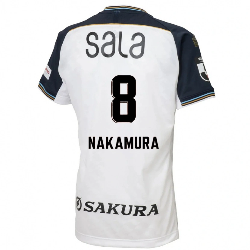 Danxen Men Shunta Nakamura #8 White Black Away Jersey 2025/26 T-Shirt