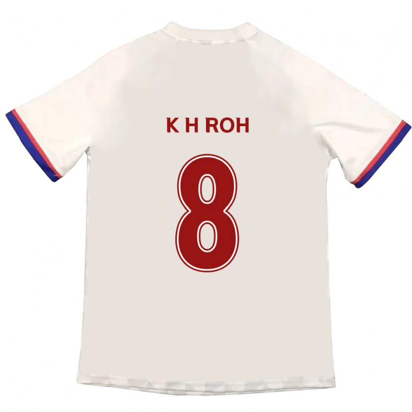 Danxen Men Kyung-Ho Roh #8 Off-White Red Away Jersey 2025/26 T-Shirt