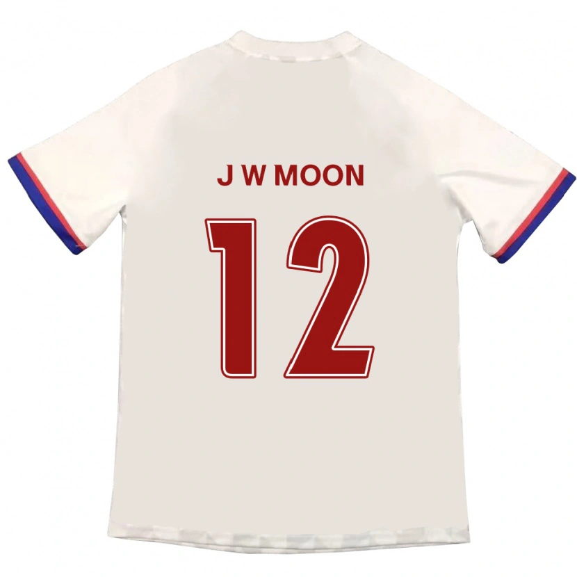 Danxen Men Jung-Woo Moon #12 Off-White Red Away Jersey 2025/26 T-Shirt