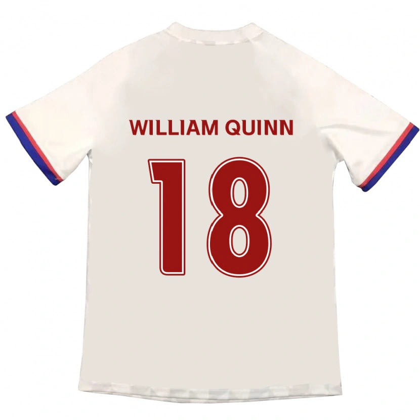 Danxen Men Max William Quinn #18 Off-White Red Away Jersey 2025/26 T-Shirt