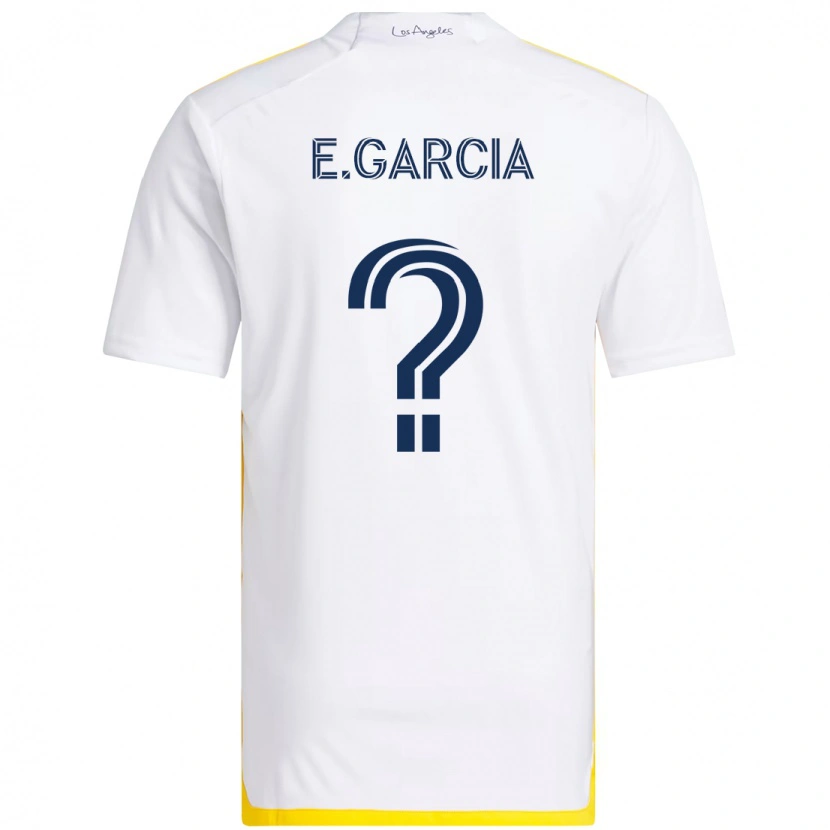 Danxen Women Emiliano Garcia #0 White Yellow Home Jersey 2025/26 T-Shirt