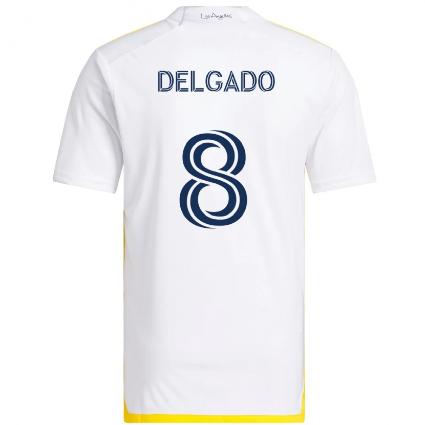 Danxen Women Mark Delgado #8 White Yellow Home Jersey 2025/26 T-Shirt