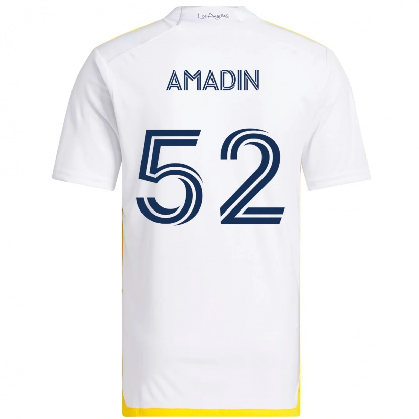 Danxen Women Elijah Amadin #52 White Yellow Home Jersey 2025/26 T-Shirt