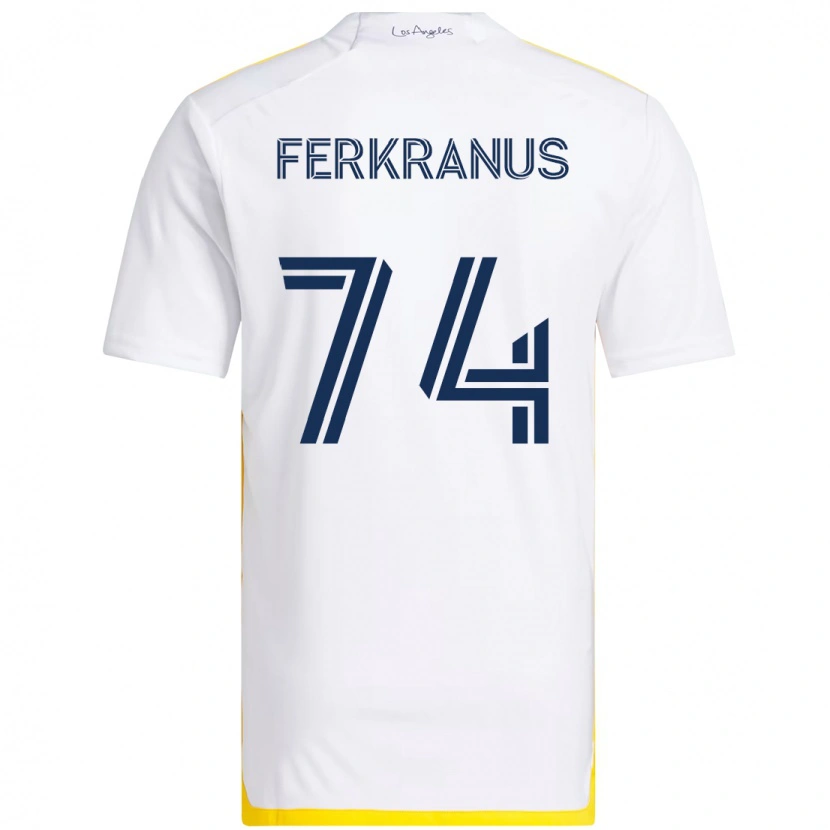 Danxen Women Marcus Ferkranus #74 White Yellow Home Jersey 2025/26 T-Shirt