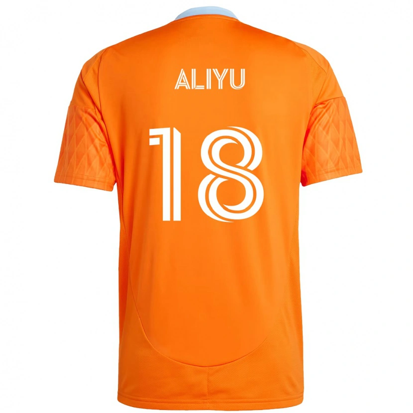 Danxen Women Ibrahim Aliyu #18 Orange White Home Jersey 2025/26 T-Shirt