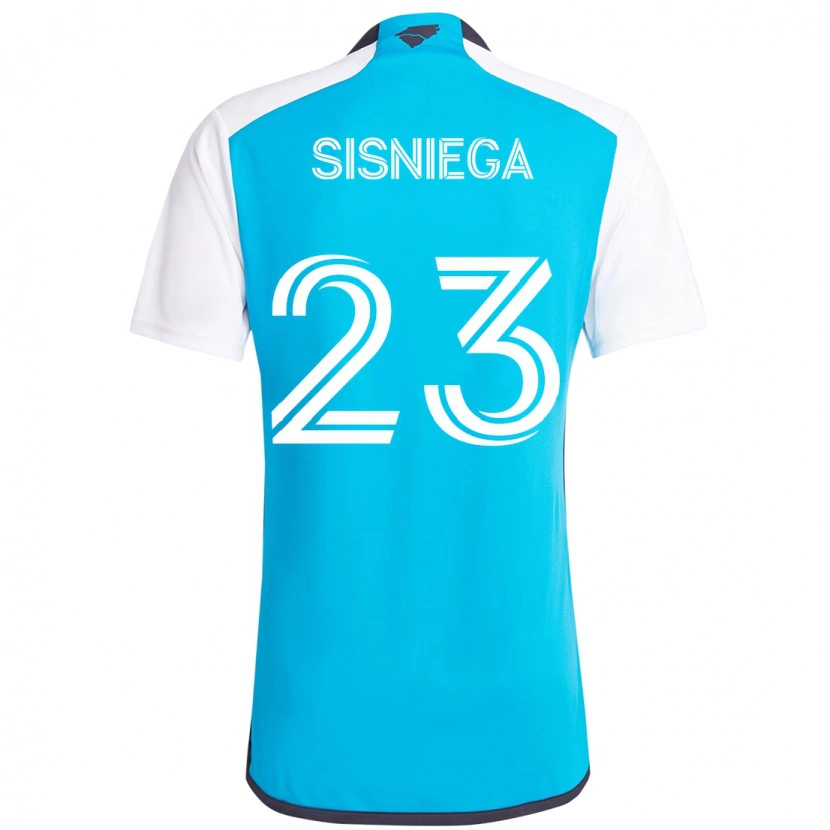 Danxen Women Pablo Sisniega #23 Sky Blue White Home Jersey 2025/26 T-Shirt