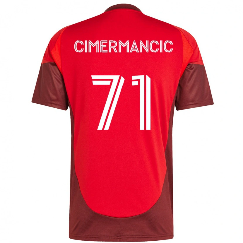 Danxen Women Markus Cimermancic #71 Red White Home Jersey 2025/26 T-Shirt