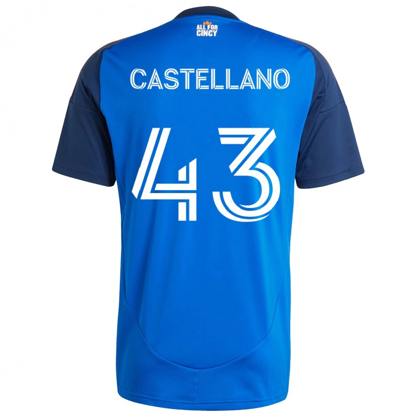 Danxen Women Jesús Castellano #43 Dark Blue Orange Home Jersey 2025/26 T-Shirt