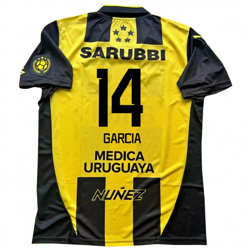 Danxen Women Damián García #14 Yellow Black Home Jersey 2025/26 T-Shirt