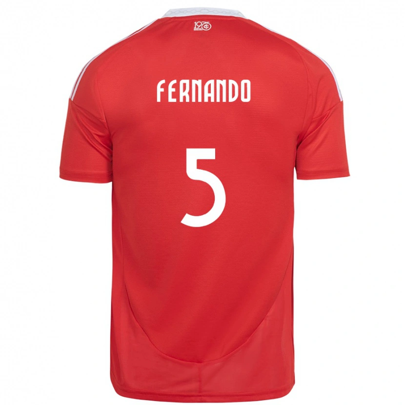 Danxen Women Fernando #5 Red White Home Jersey 2025/26 T-Shirt