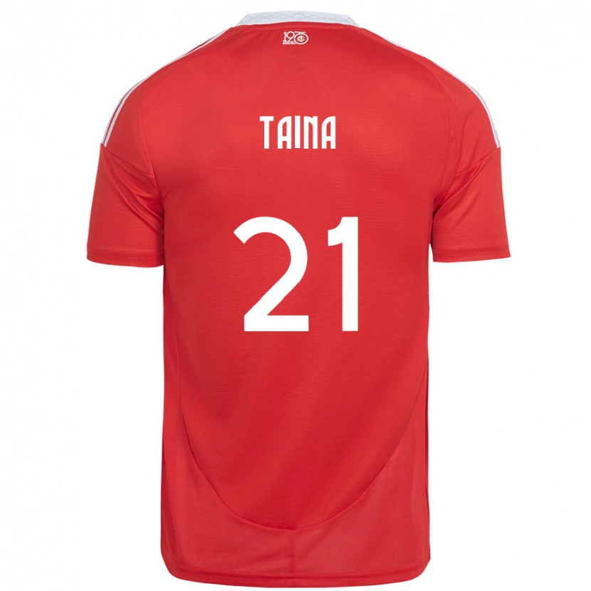 Danxen Women Tainá #21 Red White Home Jersey 2025/26 T-Shirt