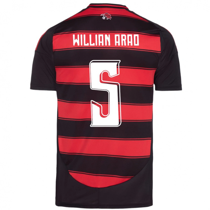 Danxen Women Willian Arao #5 Red Black Home Jersey 2025/26 T-Shirt