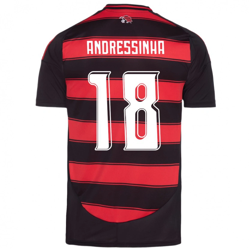 Danxen Women Andressinha #18 Red Black Home Jersey 2025/26 T-Shirt