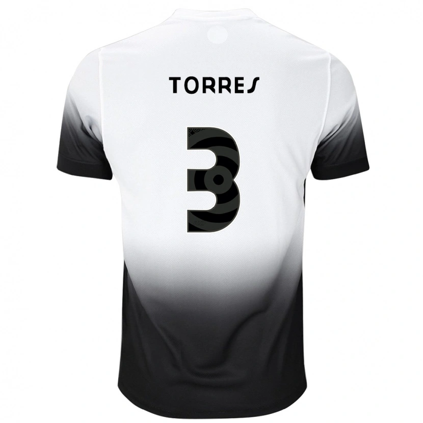 Danxen Women Félix Torres #3 White Black Home Jersey 2025/26 T-Shirt