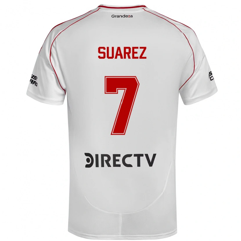 Danxen Women Matias Suarez #7 White Red Home Jersey 2025/26 T-Shirt