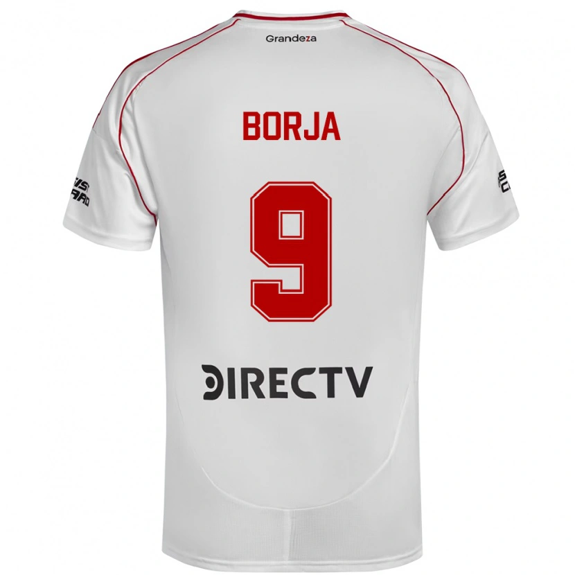 Danxen Women Miguel Borja #9 White Red Home Jersey 2025/26 T-Shirt