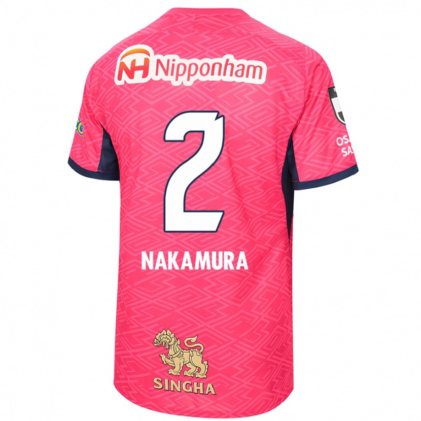 Danxen Women Takumi Nakamura #2 Sakura Pink White Home Jersey 2025/26 T-Shirt