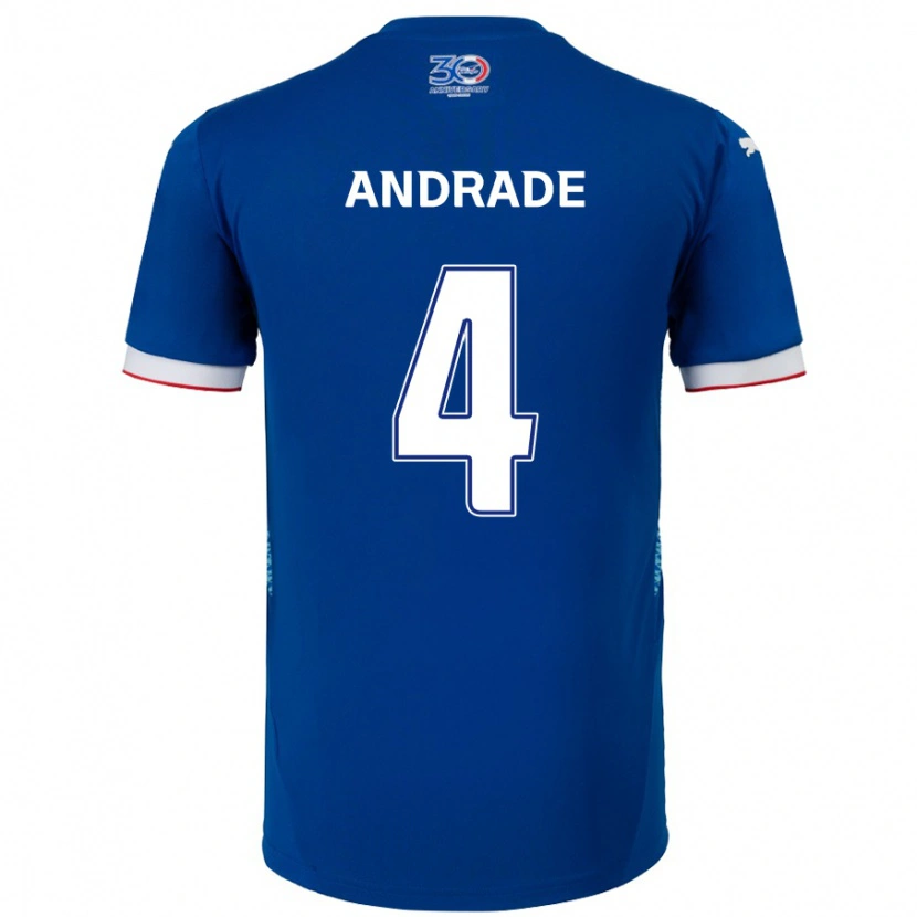 Danxen Women Léo Andrade #4 Royal Blue White Home Jersey 2025/26 T-Shirt