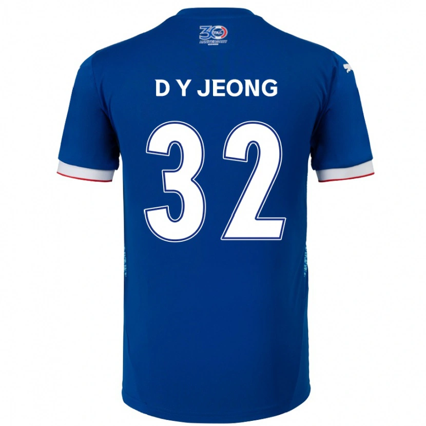 Danxen Women Dong-Yun Jeong #32 Royal Blue White Home Jersey 2025/26 T-Shirt